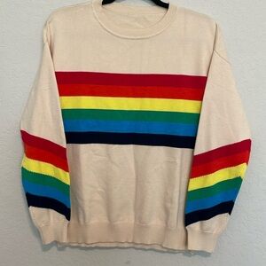 Rainbow Sweater, Size Small/Medium